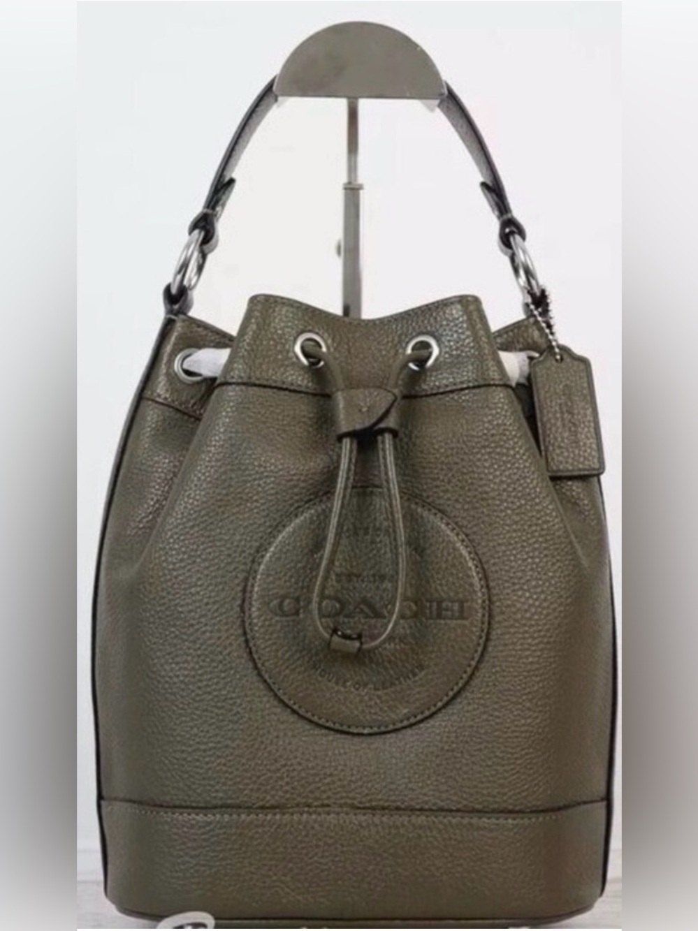 Coach Dempsey Drawstring Bucket Bag With Coach Patch